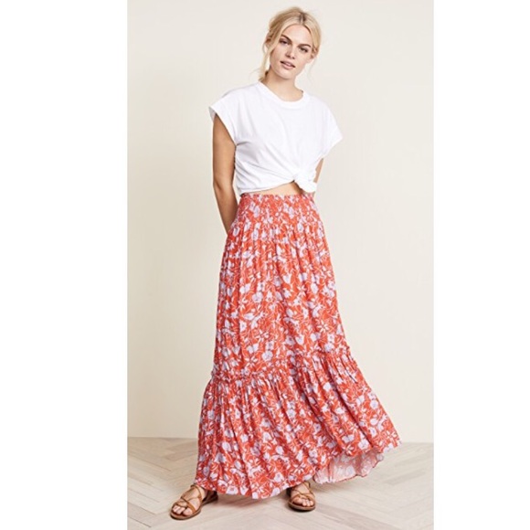 Free People Tiered Smocked Maxi Skirt - Picture 3 of 8